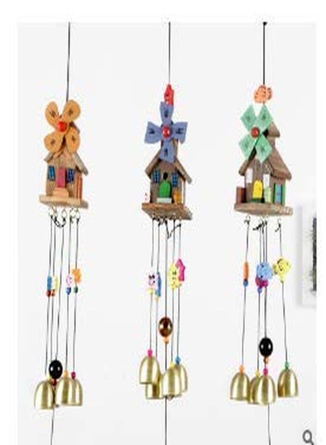 ShopNGift Feng Shui Wind Chime - Wooden Bell Wind Chime - for Outdoor,Indoor Home Decoration（1pc） - Image 3